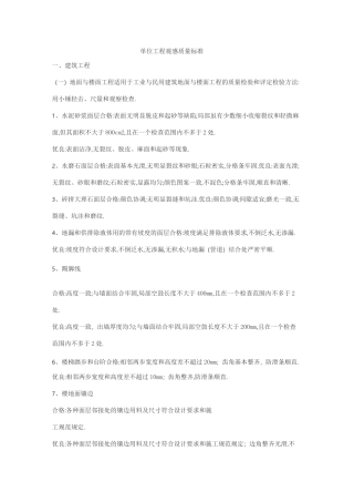 单位工程观感质量标准[详细]