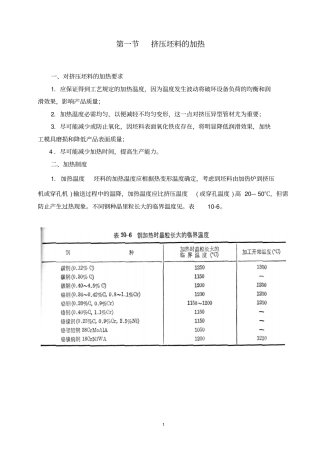 挤压加热和润滑工艺讲解