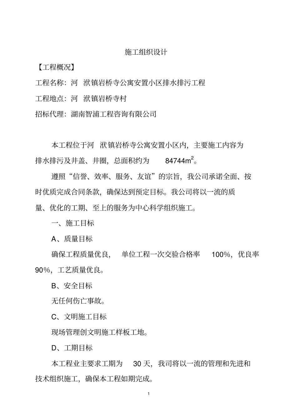 排污工程施工组织设计_第1页