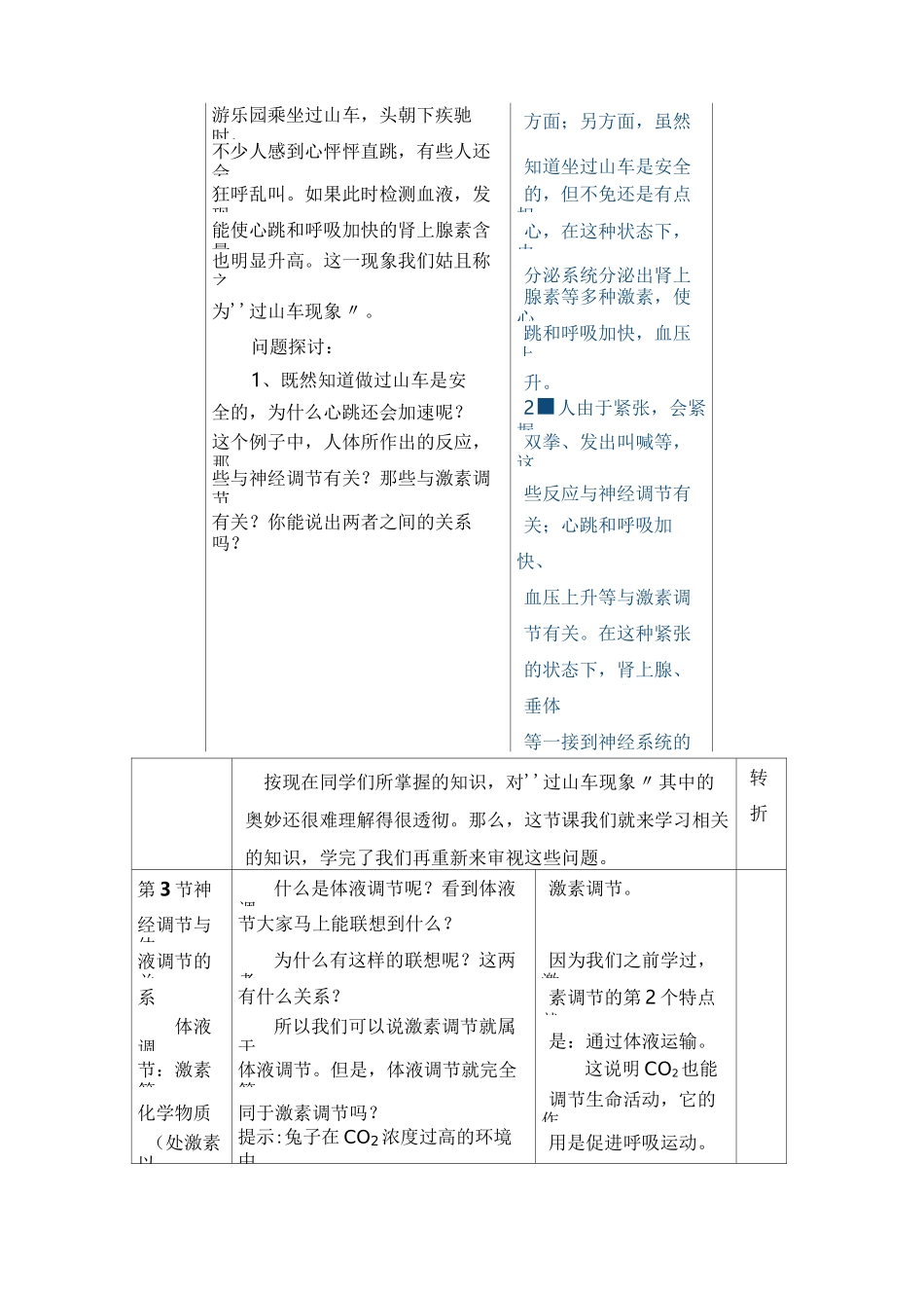 (完整版)第三节神经调节与体液调节的关系教案_第3页