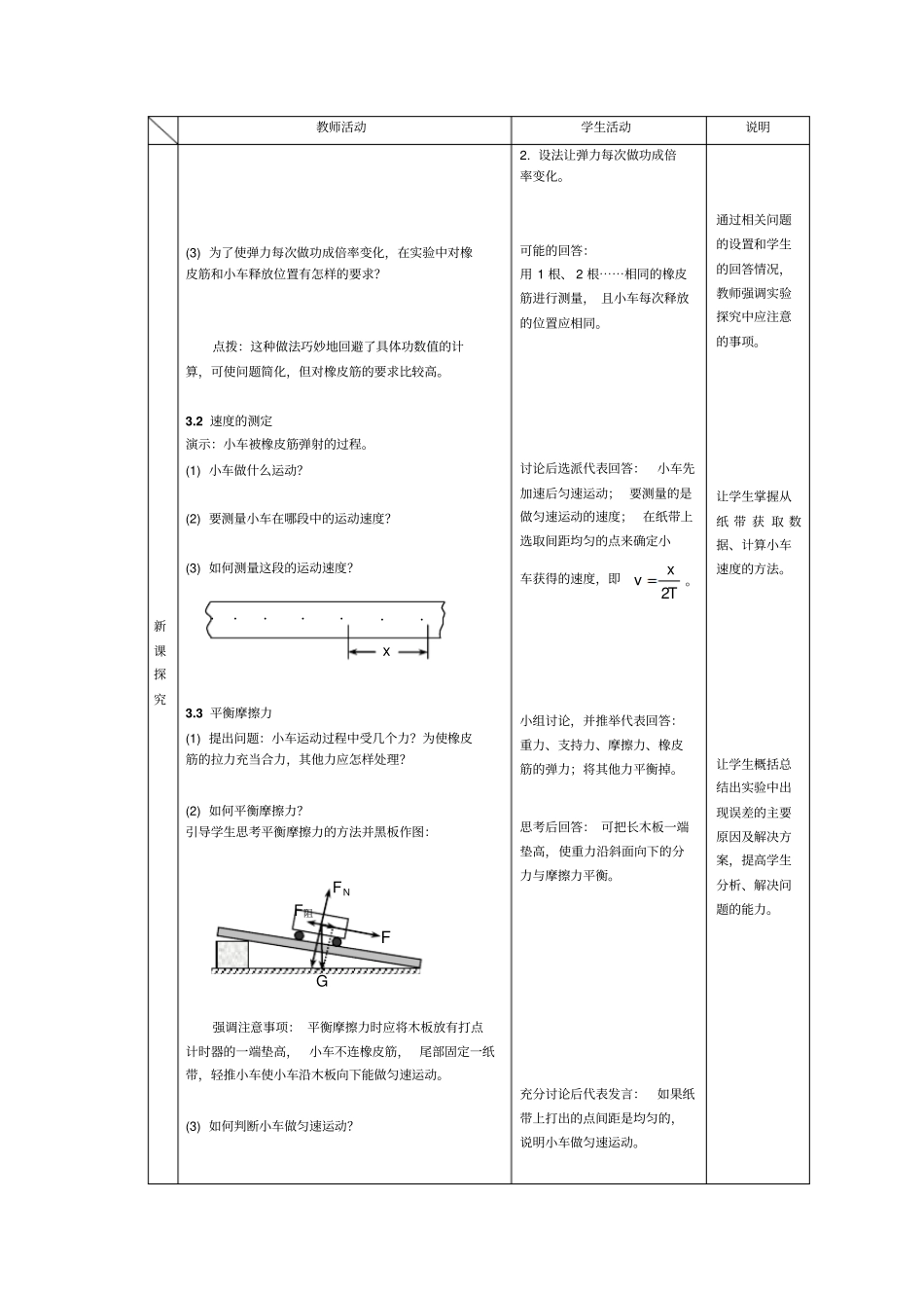 探究功与速度变化的关系-教学设计_第3页