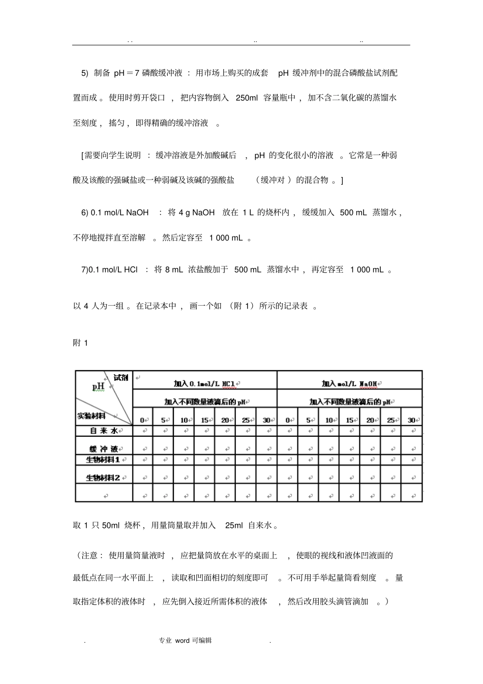 探究生物体维持pH稳定的机制试验_第3页
