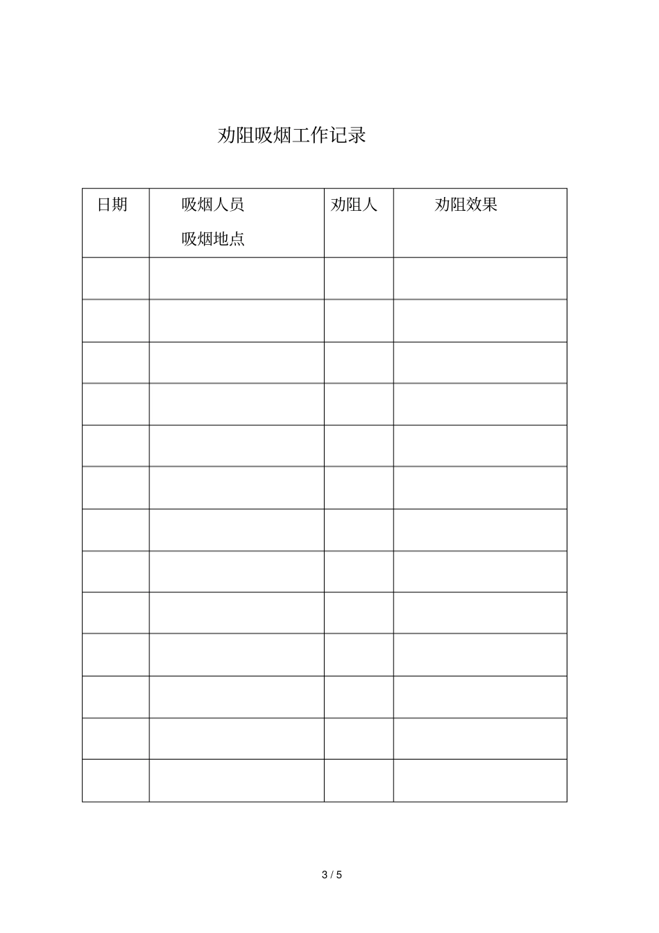 控烟监督员、巡查员工作定期监督与巡查记录表_第3页