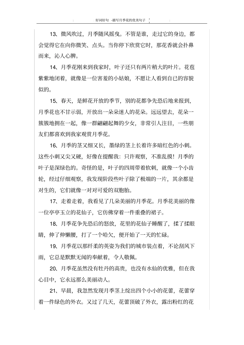 描写月季花的优美句子_第3页