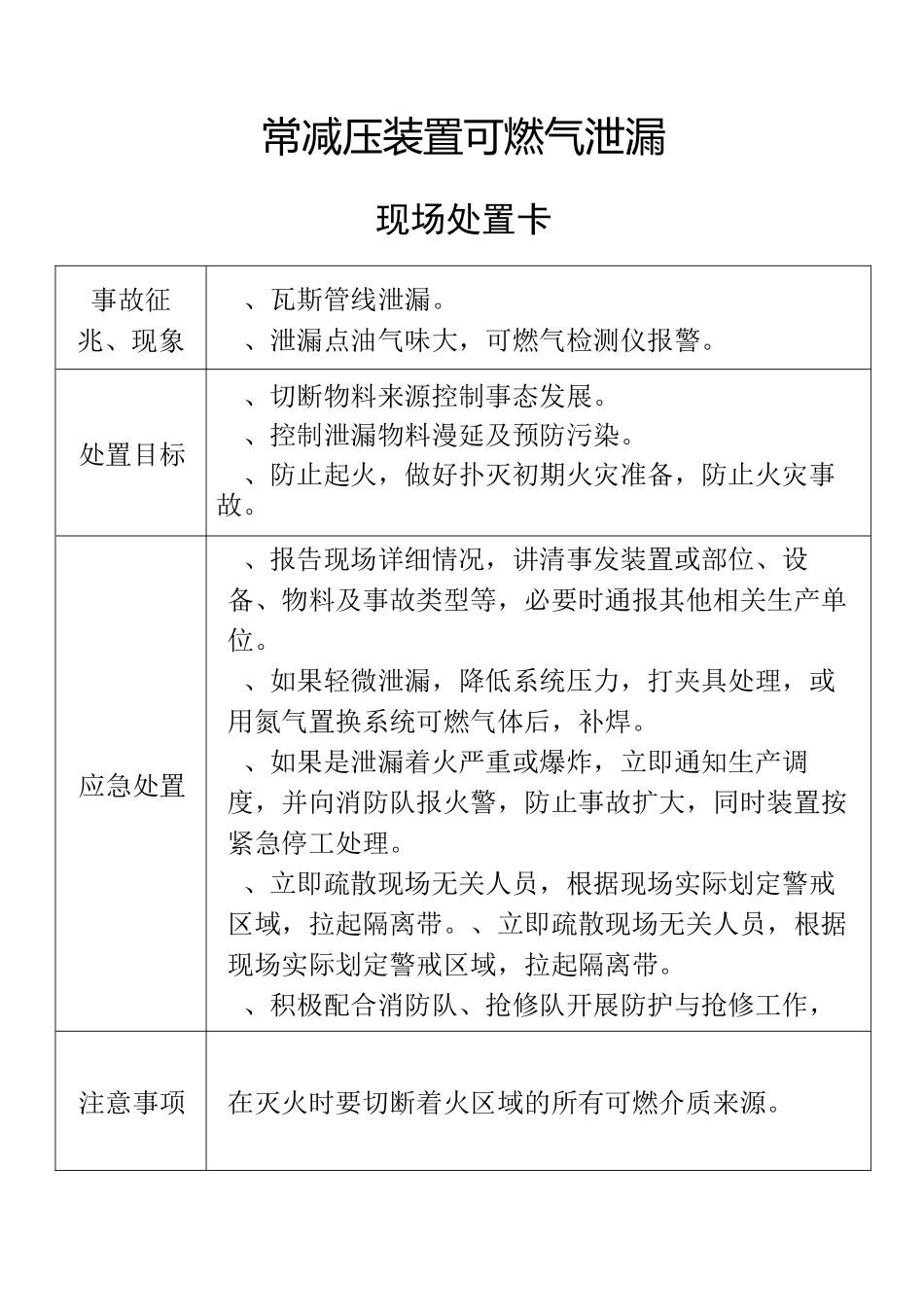 常减压装置现场处置卡_第2页