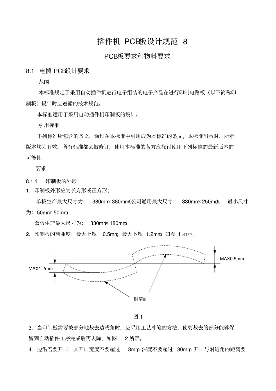 插件机PCB板设计规范标准_第1页
