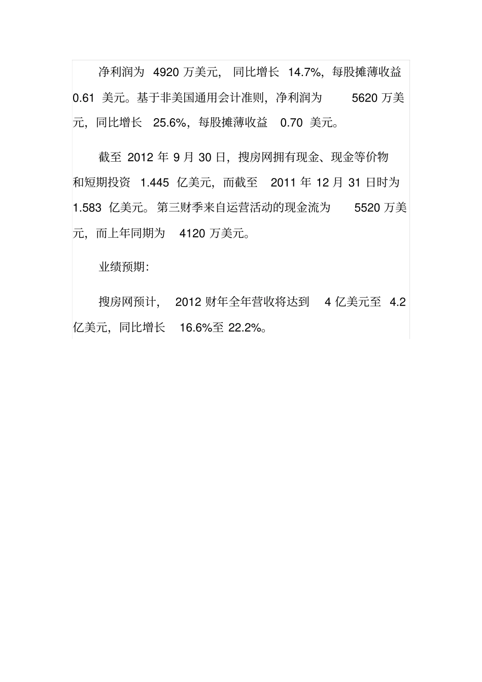 搜房网2012年第三季度财务报告_第3页