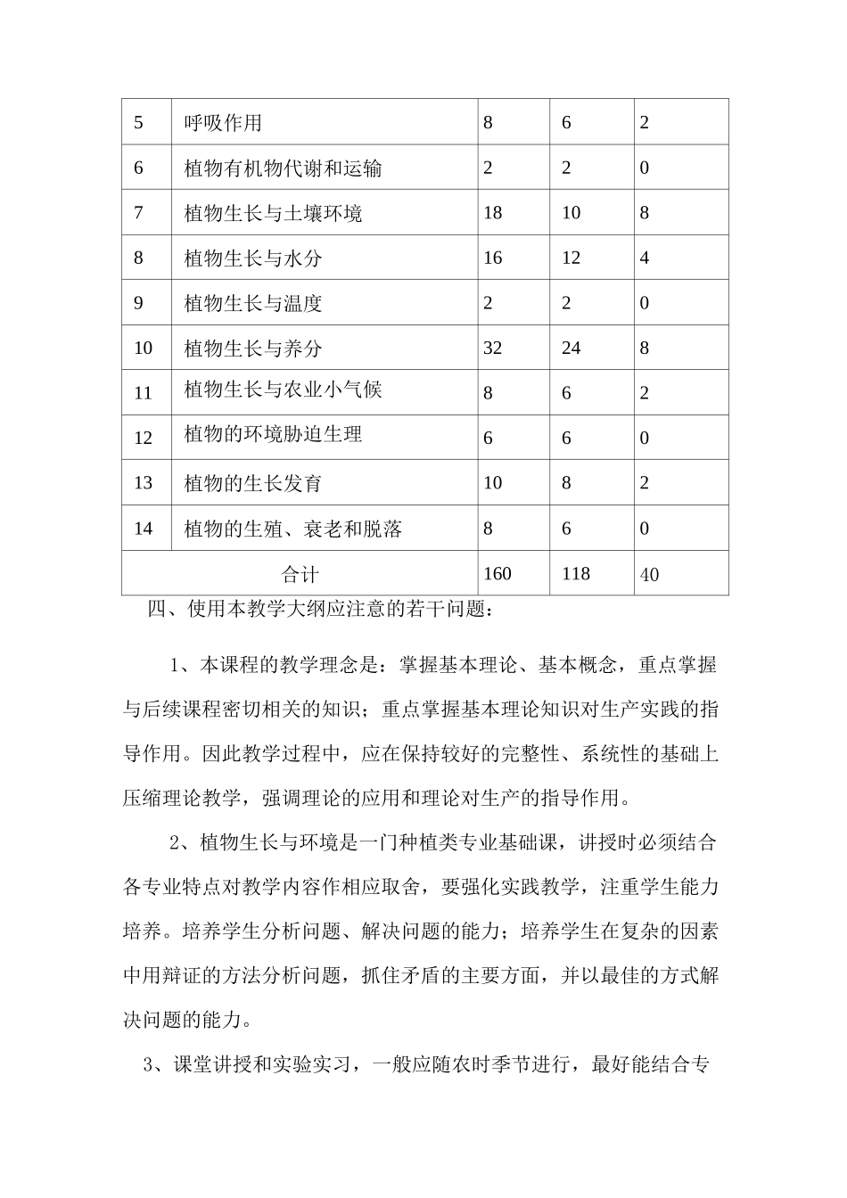 植物生长与环境教学大纲_第3页