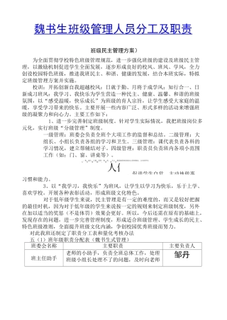 魏书生班级管理模式