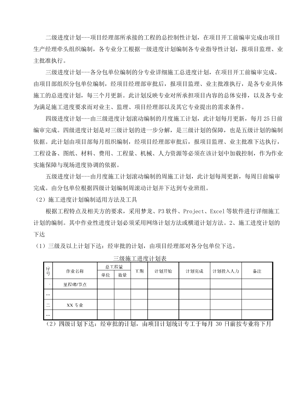项目施工进度控制管理目标制度规范_第3页