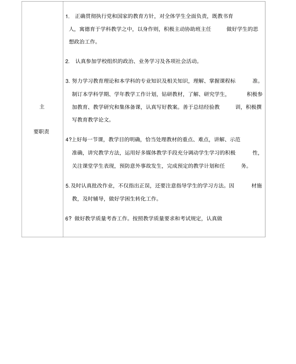 教师个人岗位廉政风险点自查及防控承诺表示例_第2页