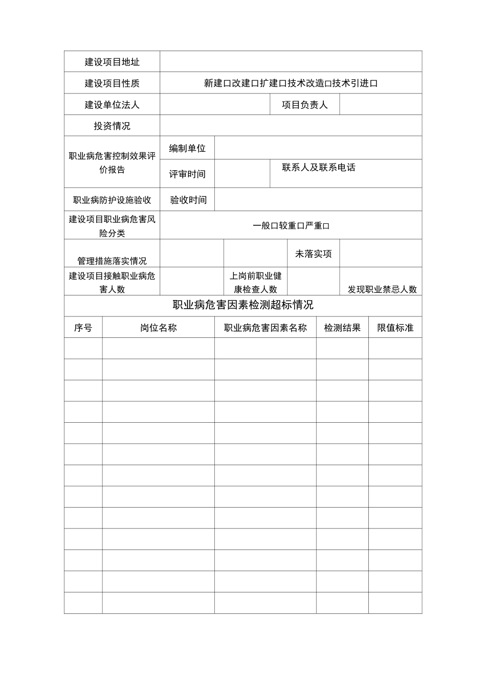 职业卫生三同时过程验收报告样表_第3页