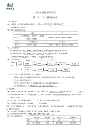 教师版七年级下册知识点讲义