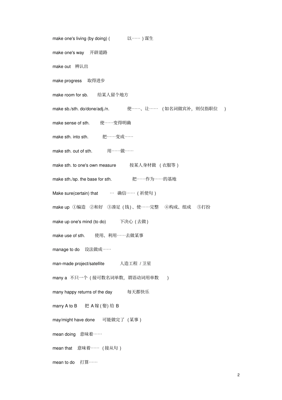 教师资格考试初中英语词汇知识点总结十二_第2页