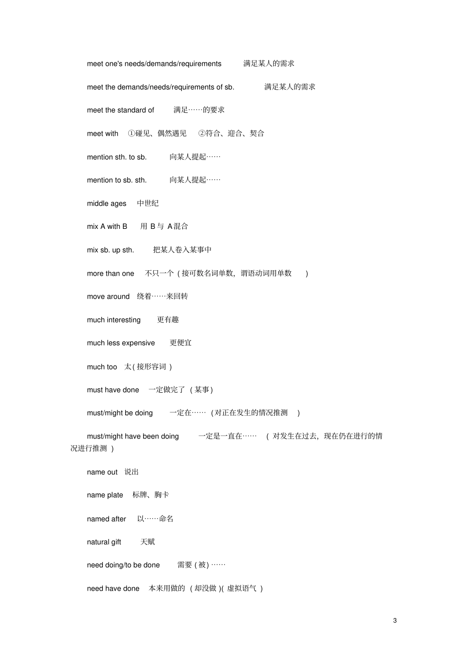 教师资格考试初中英语词汇知识点总结十二_第3页