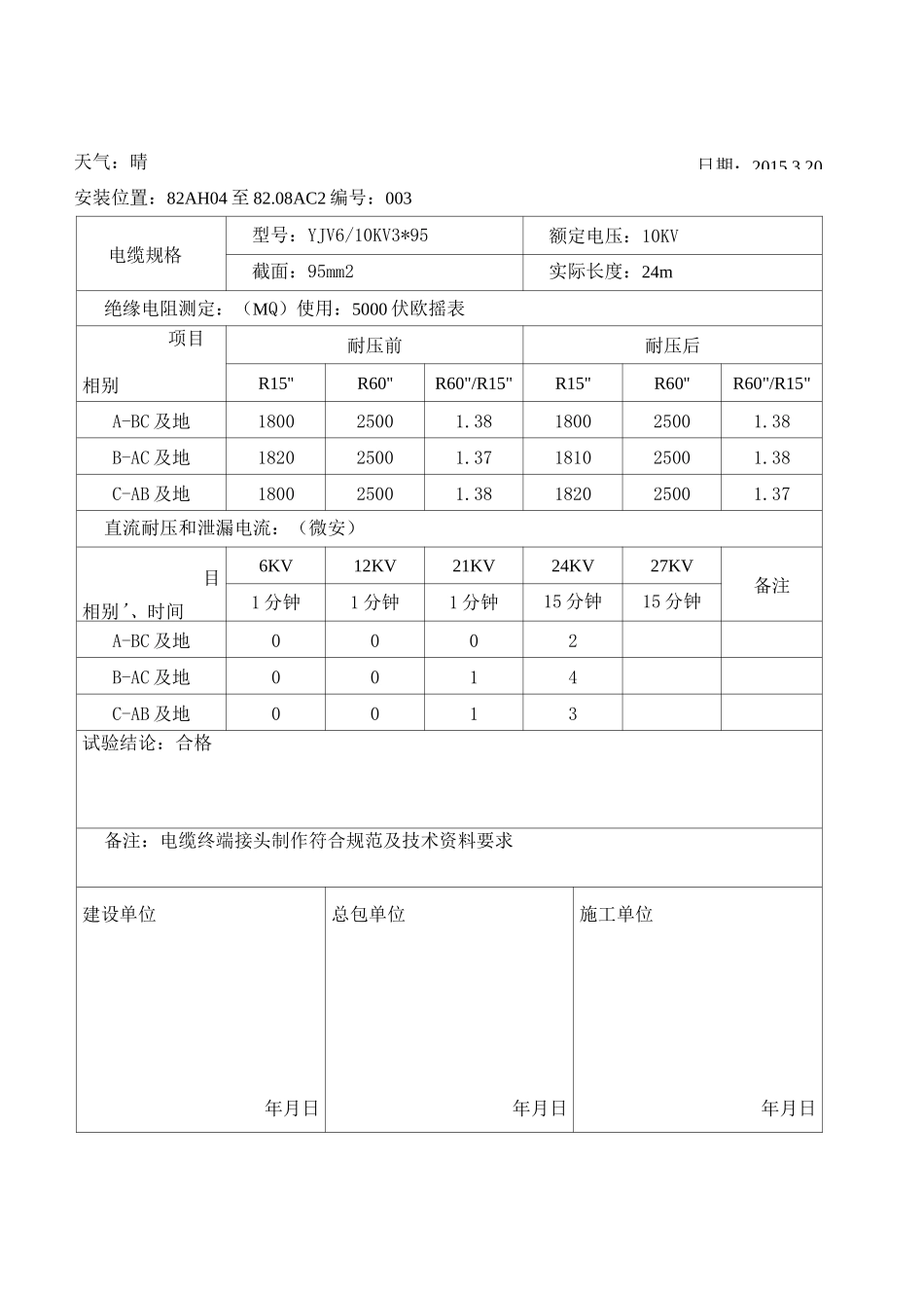 高压电力电缆试验报告_第3页