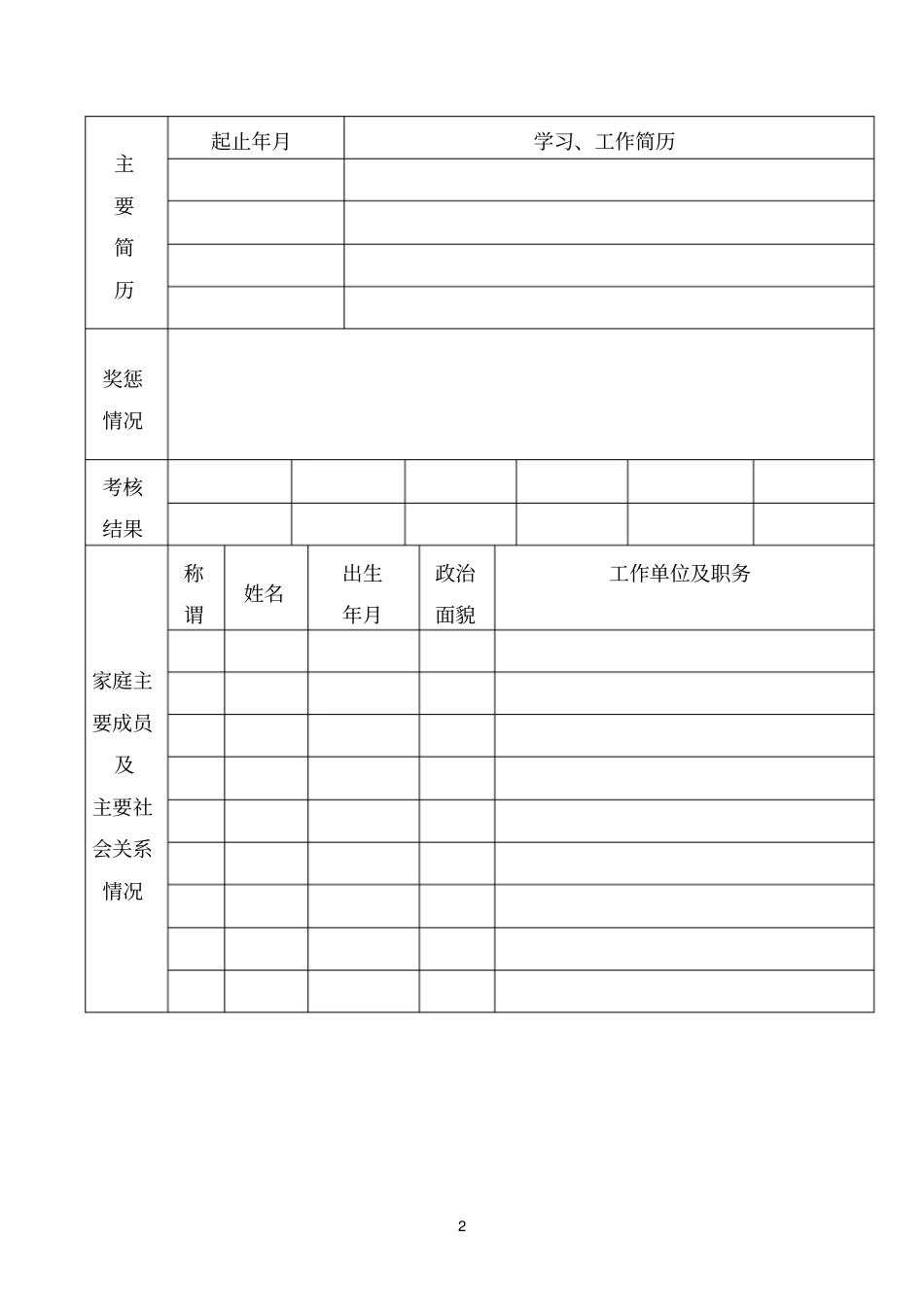 教职工简明登记表_第2页