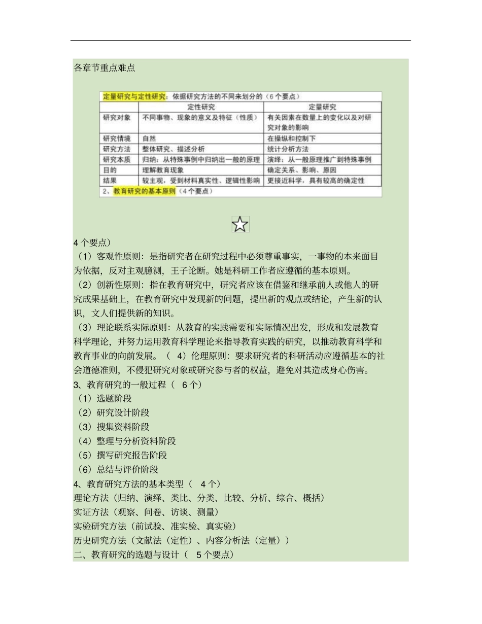 教育研究方法知识点重点实用_第1页