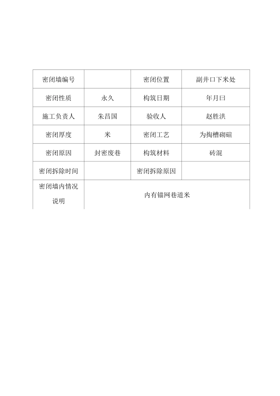 煤矿密闭墙管理台账(最终)_第3页