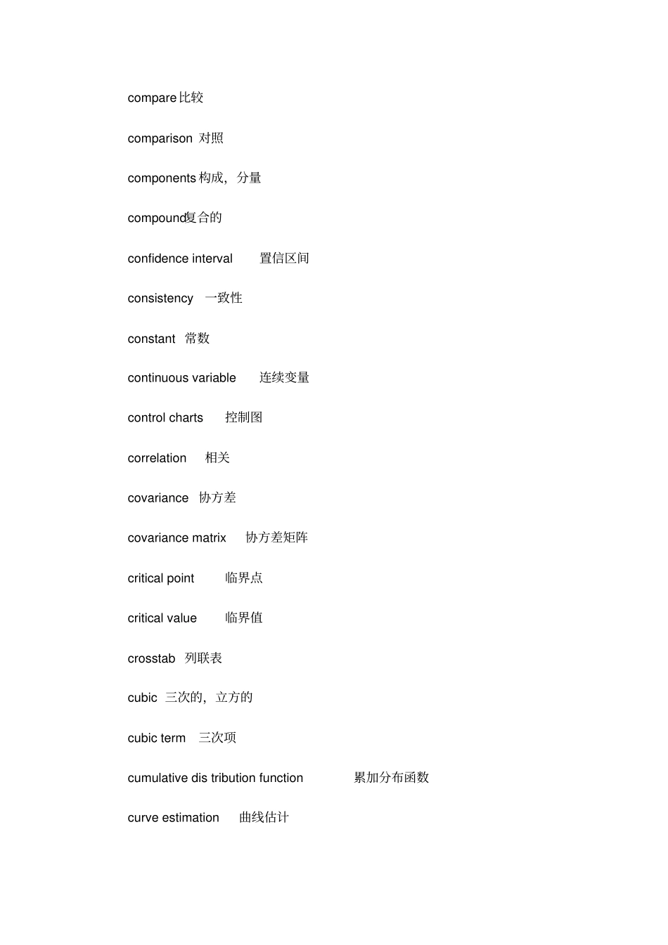 数学专业英语词汇英汉对照_第3页
