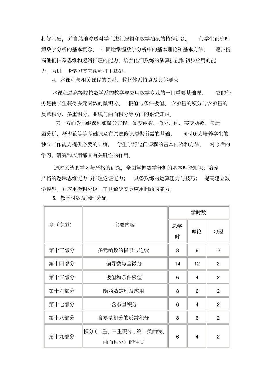 数学分析13教学大纲剖析_第2页