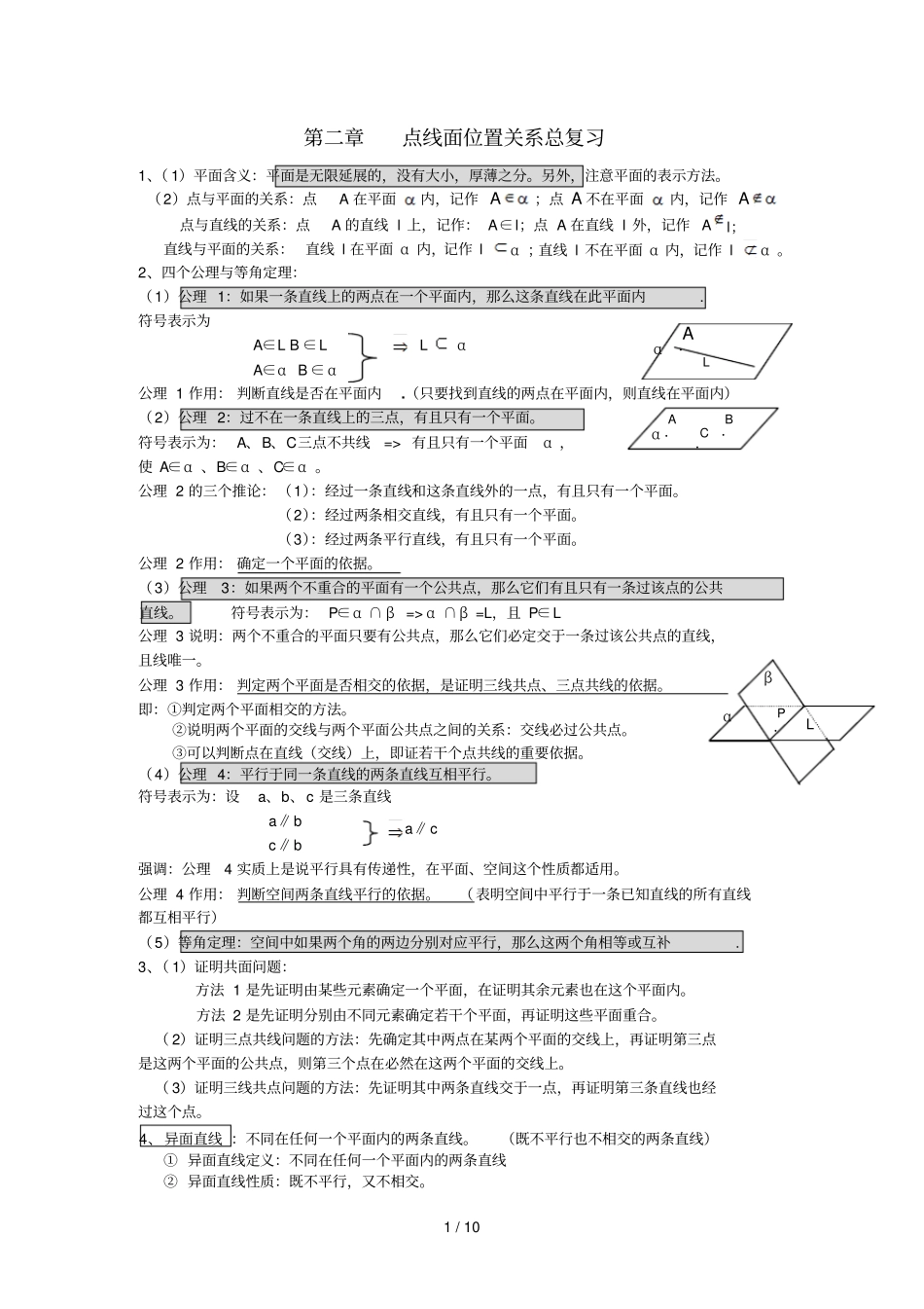 数学必修2知识点小结及典型模拟题_第1页