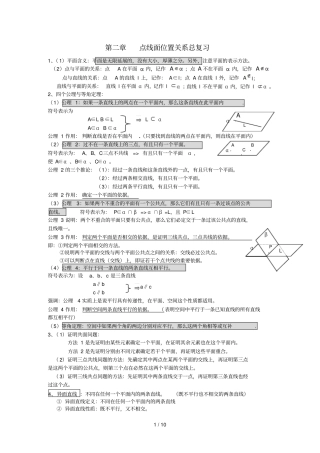 数学必修2知识点小结及典型模拟题
