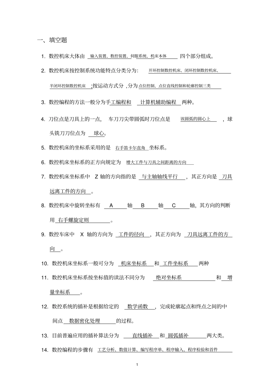 数控编程试题及答案_第1页