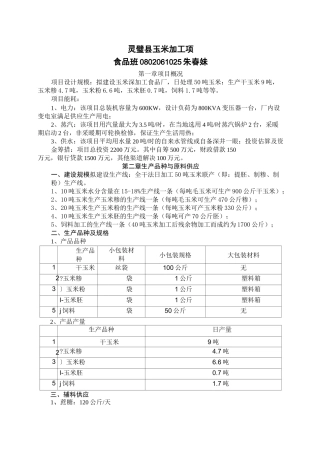 玉米生产工艺