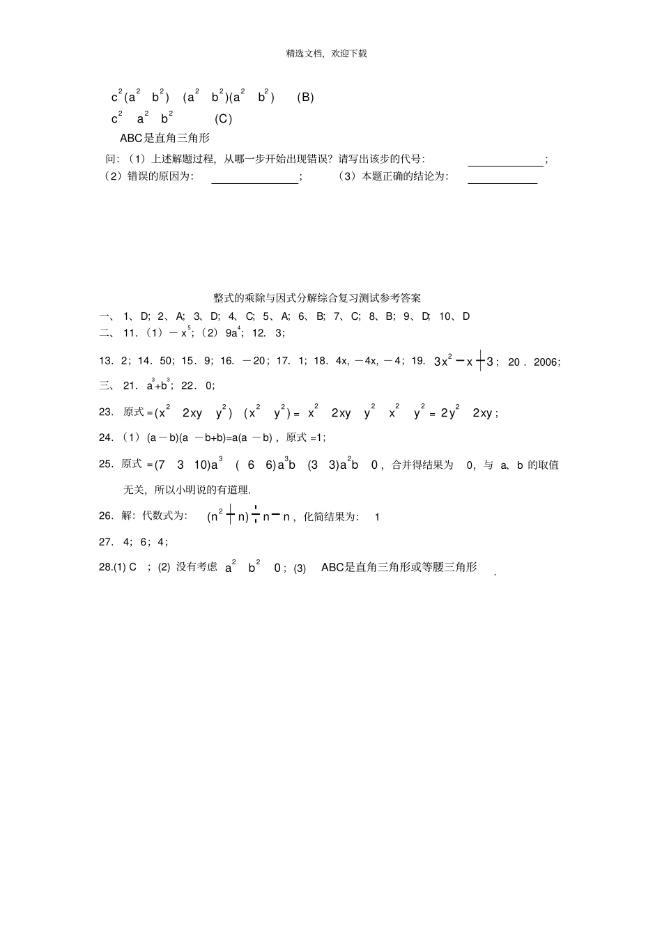 整式的乘法与因式分解_第3页