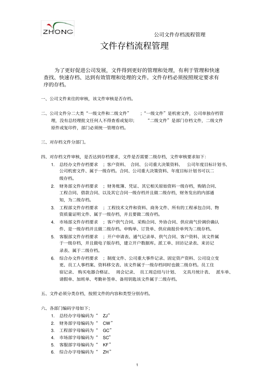 文件存档流程管理_第1页