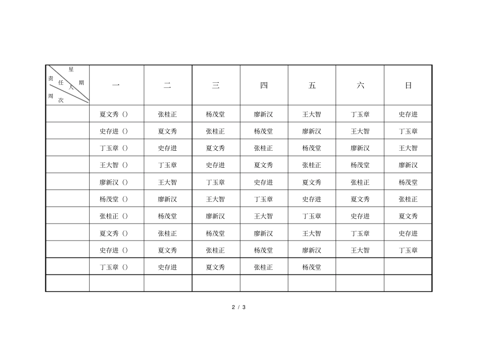 文正试验学校春学期校总值值班安排表_第2页