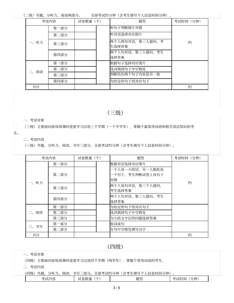 新HSK考试说明_第3页
