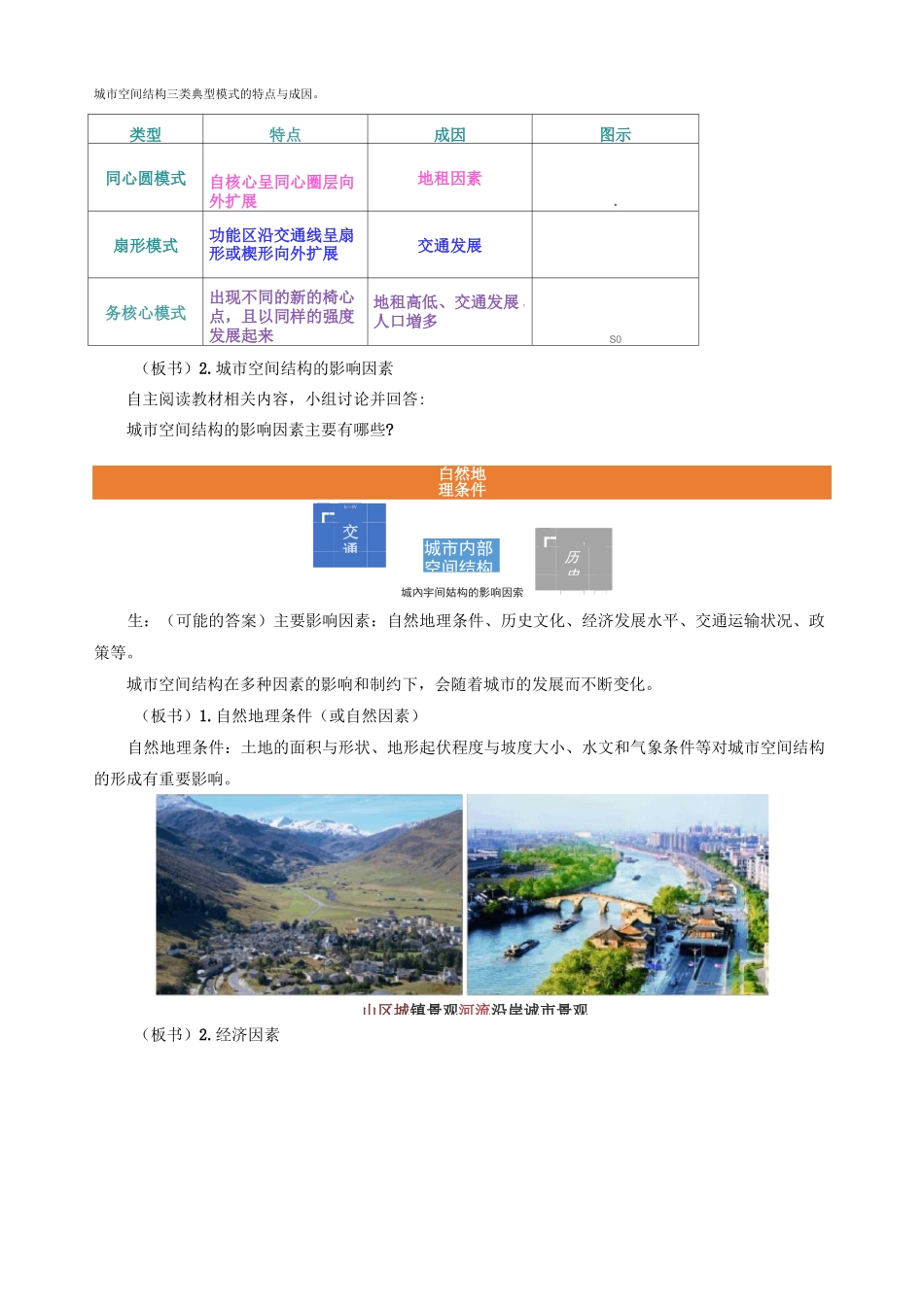 【湘教版】2.1 城乡空间结构 教案(第2课时)-高中地理必修二_第3页