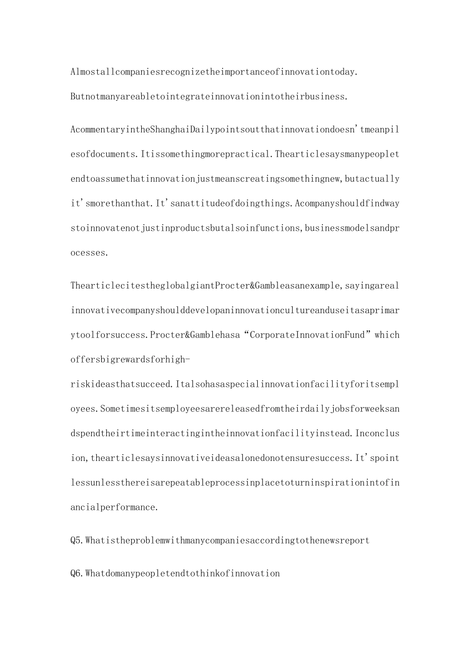 英语四级听力真题试卷及答案_第3页