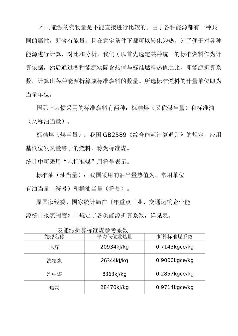 折标煤系数表_第2页