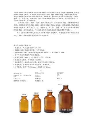 药品的包装材料的选择