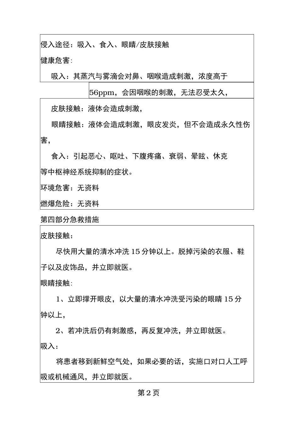 MSDS乙二醇_第2页