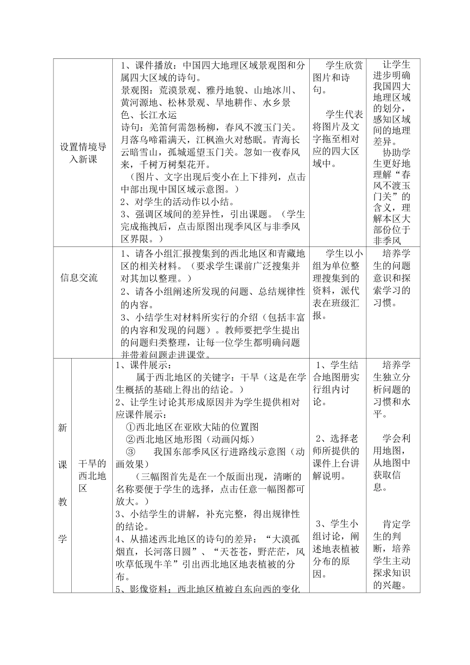 《西北地区和青藏地区》教学设计_第2页