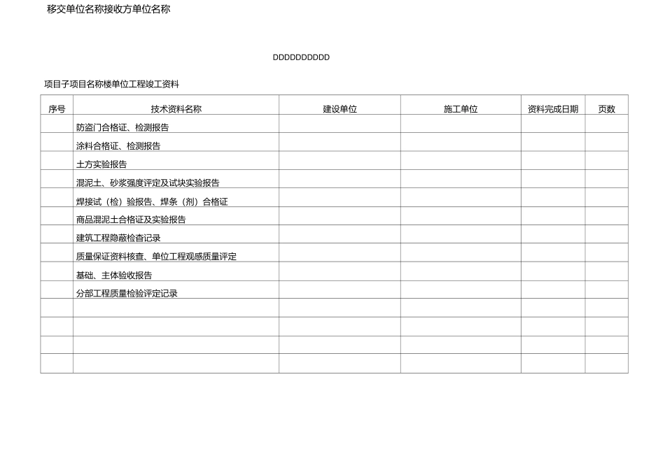 工程技术资料移交清单_第2页