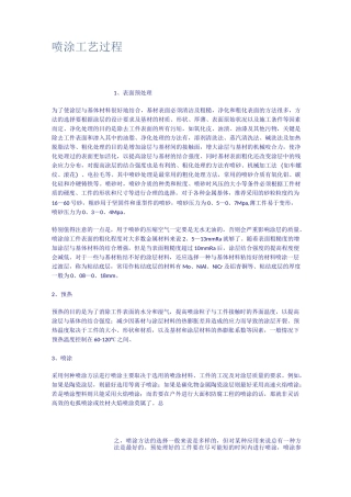 喷涂工艺过程