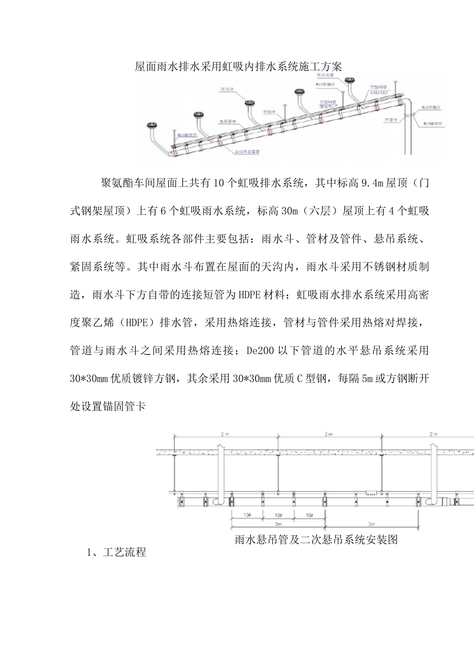 屋面雨水排水采用虹吸内排水系统施工方案【图】_第1页