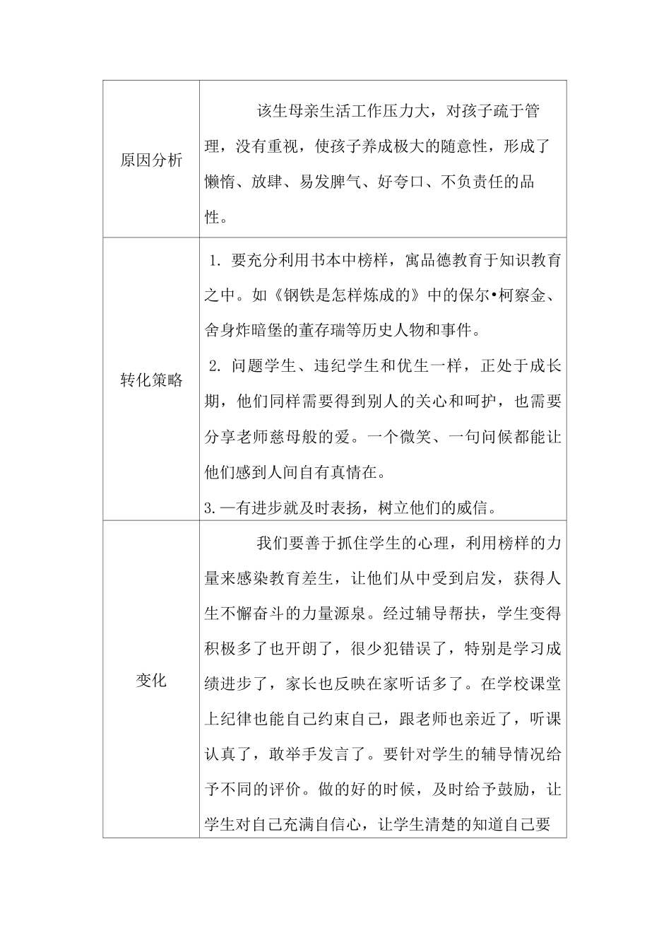 问题学生转化记录_第3页