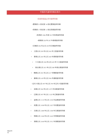 中国历代皇帝列表及简介