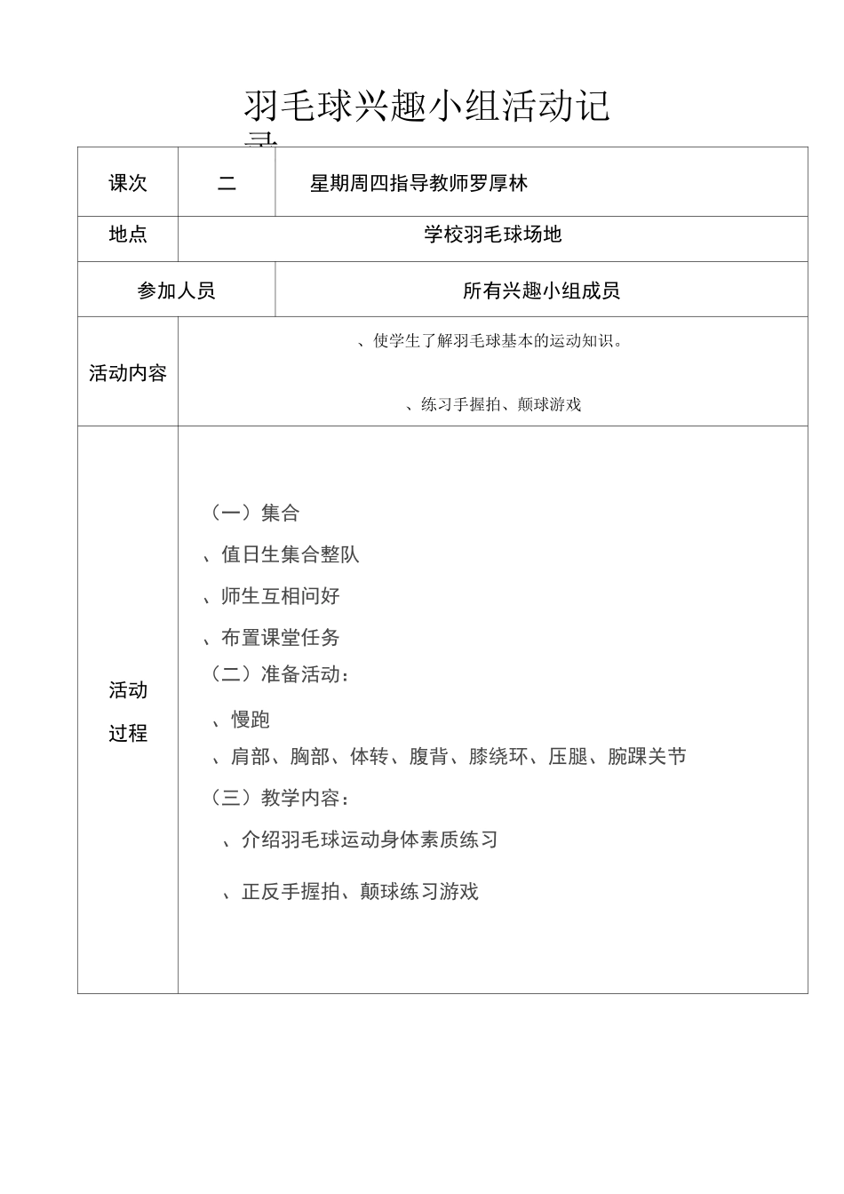 羽毛球兴趣小组活动计划及记录_第3页