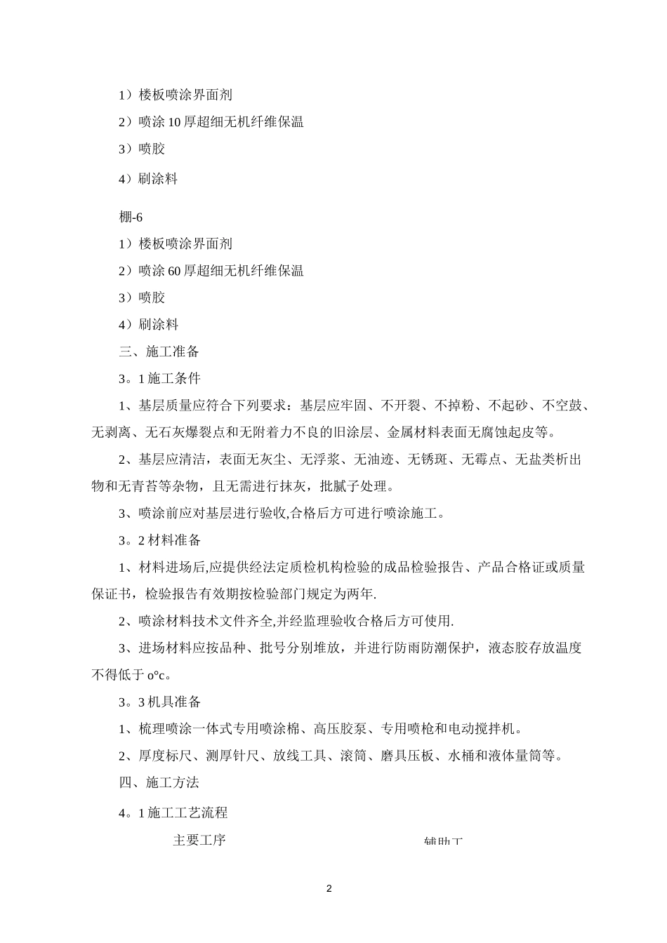 无机纤维喷涂施工方案_第2页