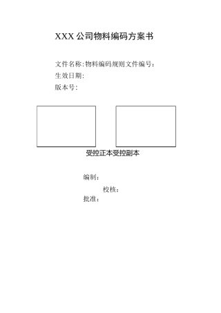 物料编码范例