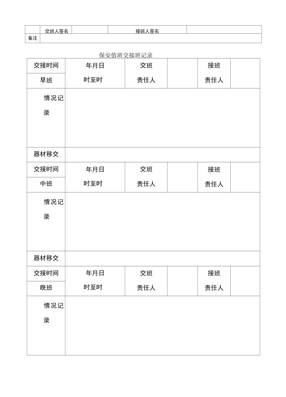 监控室值班记录表(_第2页