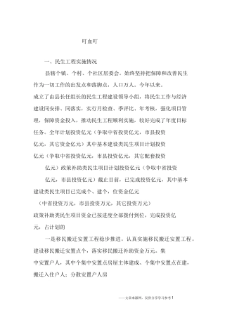 民生工作调研报告范文