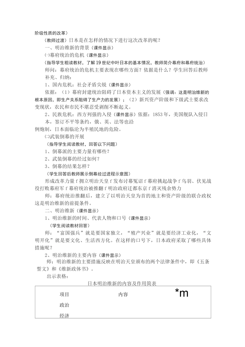 明治维新教学设计_第2页